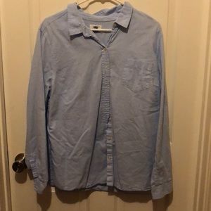 Light blue women’s button down shirt size XL